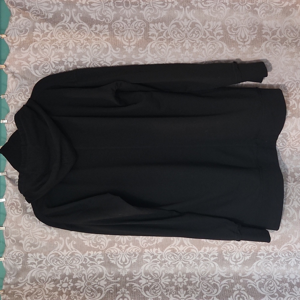 Maurices Black Turtleneck Hoodie With Thumbholes Size Medium - Picture 4 of 4